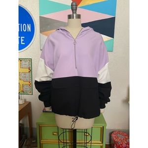 Zara Color-block Pullover Athleisure Hoodie Size XXL NWT